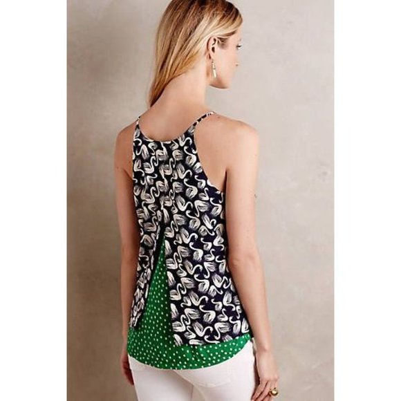 PORRIDGE Anthro Swan Layered Swing Tank Top sz S - Picture 2 of 7